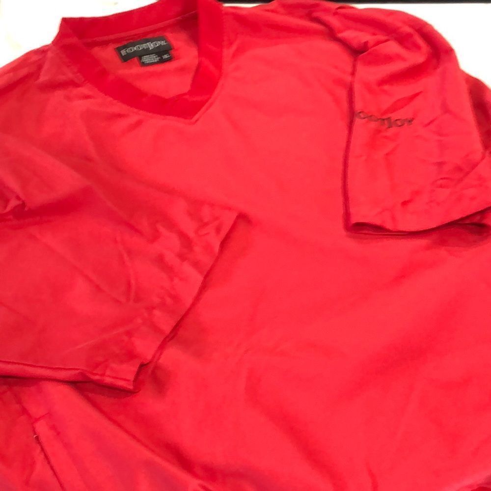 FootJoy Classic Golf V-Neck Short Sleeve Wind Shirt Sz. XL